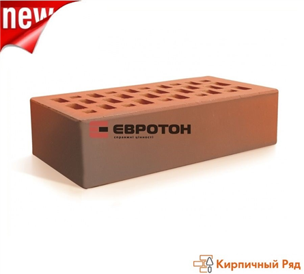 Кирпич керамический Евротон стандартный Красный  ФЛЭШ